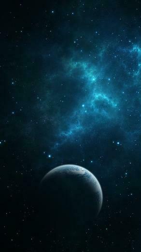 Dark Blue Space iPhone 5s Wallpaper iPad