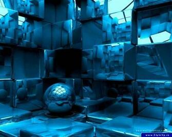 Wallpaper Love Your Desktop 3d Blue Blocks And Ball