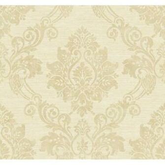 Contemporary Glitter Large Damask Wallpaper Charcoal