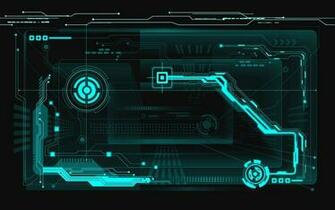 Circuits Interface Cyan HD Wallpaper Jpg More