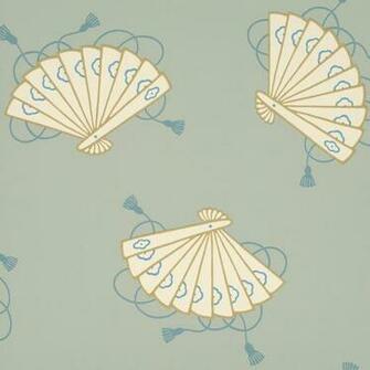 Aquamarine Oriental Papers Wallpaper Collections
