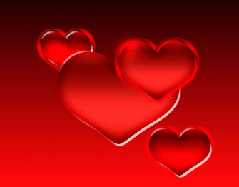 Red Heart Background Wallpaper