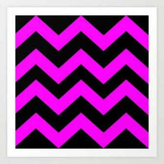 Black Pink Chevron Lines Art Print By Jason Michael Society6