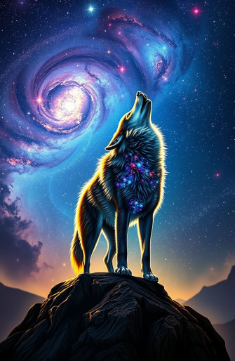 Galaxy Wolf Wallpaper
