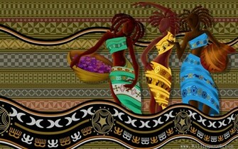 Africa Girls Design Wallpaper Windows