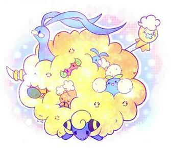 Tags Fanart Pok Mon Mareep Drifloon Swablu Altaria Jumpluff
