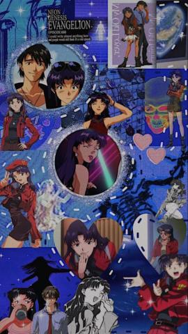 Misato Evangelion Aesthetic Wallpaper