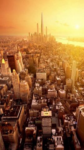 Gorgeous City Sunset Architecture iPhone Wallpaper