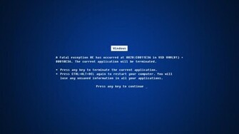 Windows Blue Screen Wallpaper Hq