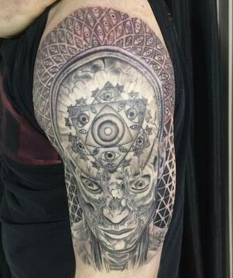 Kayden Digiovanni Dallas Tattoo Alex Grey Piece With Custom