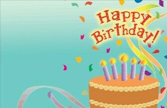 Happy BirtHDay Cake With Teal Background Small Cards