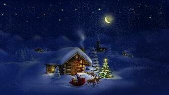 Christmas Night With Santa 4k Ultra HD Wallpaper