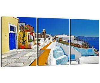 Modern S Art Wall Prints Panel Mediterranean Greece Scenery
