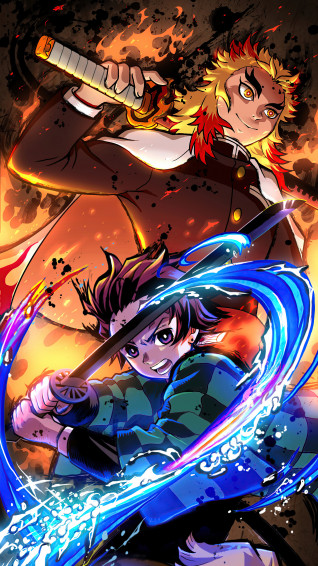 Demon Slayer Kimetsu No Yaiba Kyojuro Tanjiro HD 4k