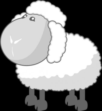 Sheep In Gray Clip Art At Clker Vector Online Royalty