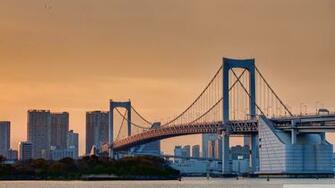 Odaiba Rainbow Bridge 4k HD Desktop Wallpaper For Ultra