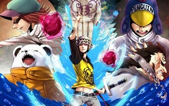 Pirates Member Trafalgar Law Bepo Penguin Jean Bart Shachi One Piece