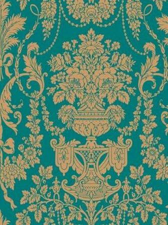 Teal Damask Wallpaper Inspired