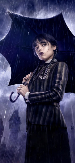 Made A Phone Wallpaper From The New Wednesday Poster R Addamsfamily