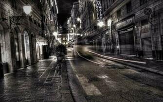 City Night Street Gray Dark Desktop Wallpaper Hq Photo