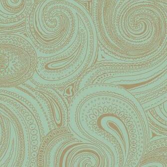 Green And Gold Paisley Swirl Wallpaper Wall Sticker Outlet