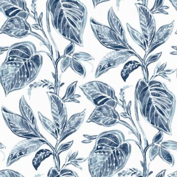Townline Paint Mangrove Blue Botanical Wallpaper