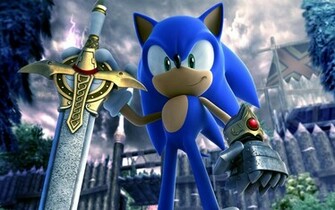 3d Wallpaper Met Een Sonic The Hedgehog Achtergrond