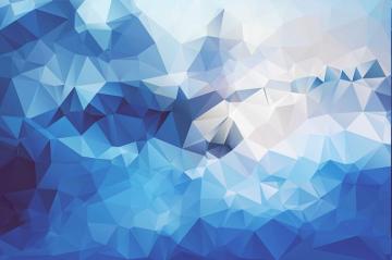 Low Poly Abstract Blue Digital Art Artwork Geometry