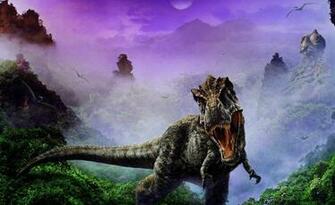 Dinosaur Jaws Fangs Fog Wallpaper Background