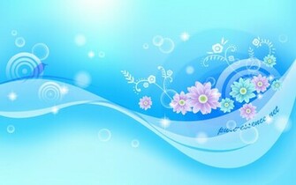 Blue Floral Wallpaper