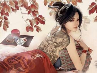 Classical Women Digital Art Background