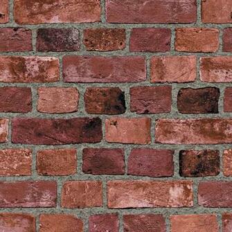 Surface Illusions Red Brick Vinyl Wallpaper