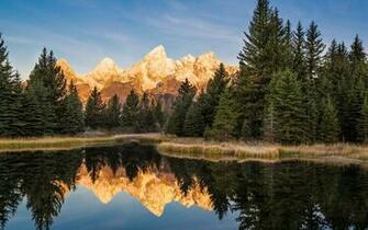Grand Teton National Park B Ume See Hintergrundbilder