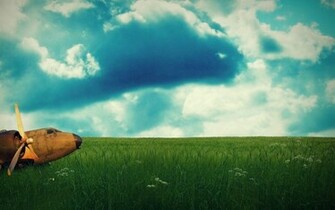 Rusty Plane On A Field Wallpaper