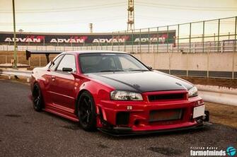Wallpaper Attkd R34 Nissan Skyline Gt R Farmofminds