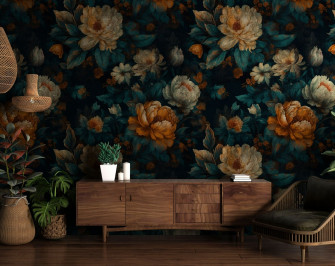 Dark Floral Wallpaper Chicobumbum