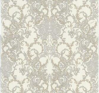 Roberto Cavalli Barocco Rc15066 Wallpaper Grey Silver Gold