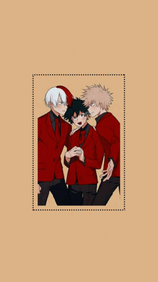 My Hero Academia Todoroki Deku Bakugo In Red Uniforms