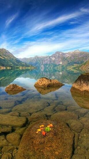 Water Mountains Clouds Landscapes Nature Norway Geology