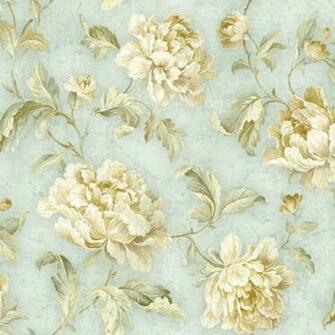 Neutral Cabbage Rose Trail Fairwinds Studios Wallpaper