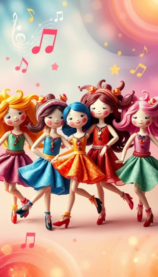 Dancing Dolls Wallpaper