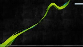 Green Line On Black Background Wallpaper