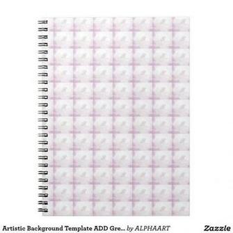 Artistic Background Template Add Greeting Image Notebook With