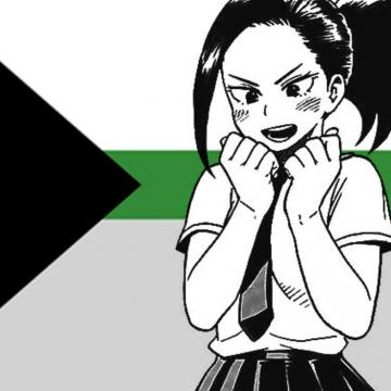 Demiromantic Flag Momo Yaoyorozu Profile Picture Cute