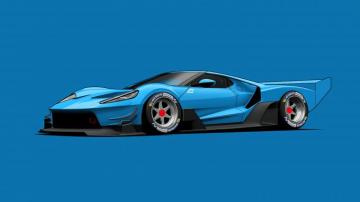 Wallpaper 4k Ford Gt C Vgt Minimal