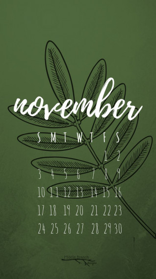 November Wallpaper Lockscreen Background Calendar