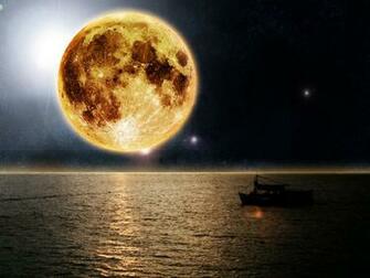 Yellow Moon Wallpaper HD By Francr2009