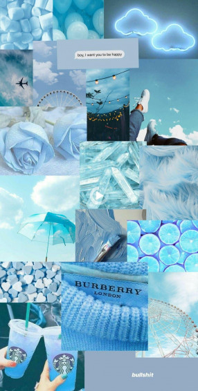 Aesthetic Blue Wallpaper On