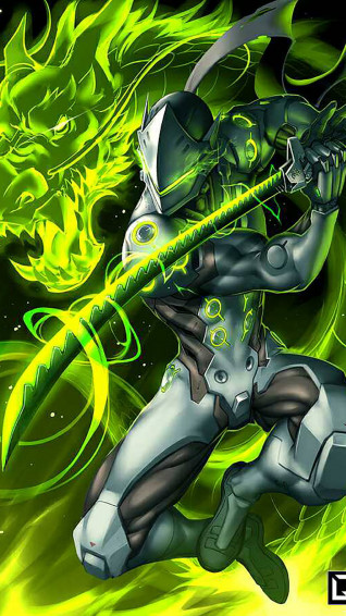 Overwatch Phone Genji Sword Xvufxzaou9odx3km Wallpaper