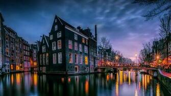 Wallpaper Amsterdam Channel 4k Architecture